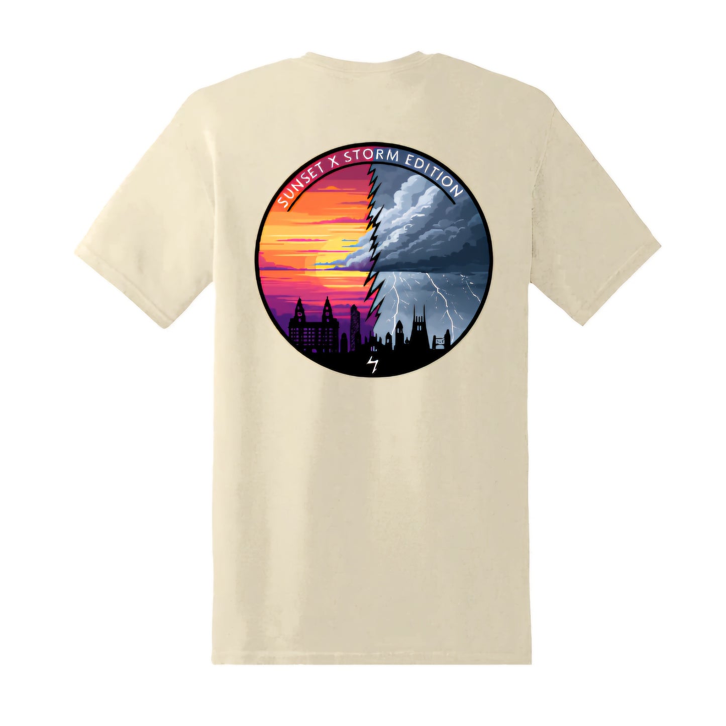 Spirit of the City - sunset X storm edition t shirt