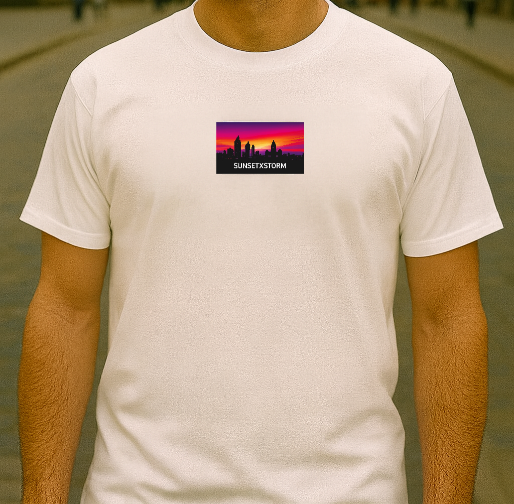 Spirit of the City - sunset X storm edition mens t shirt
