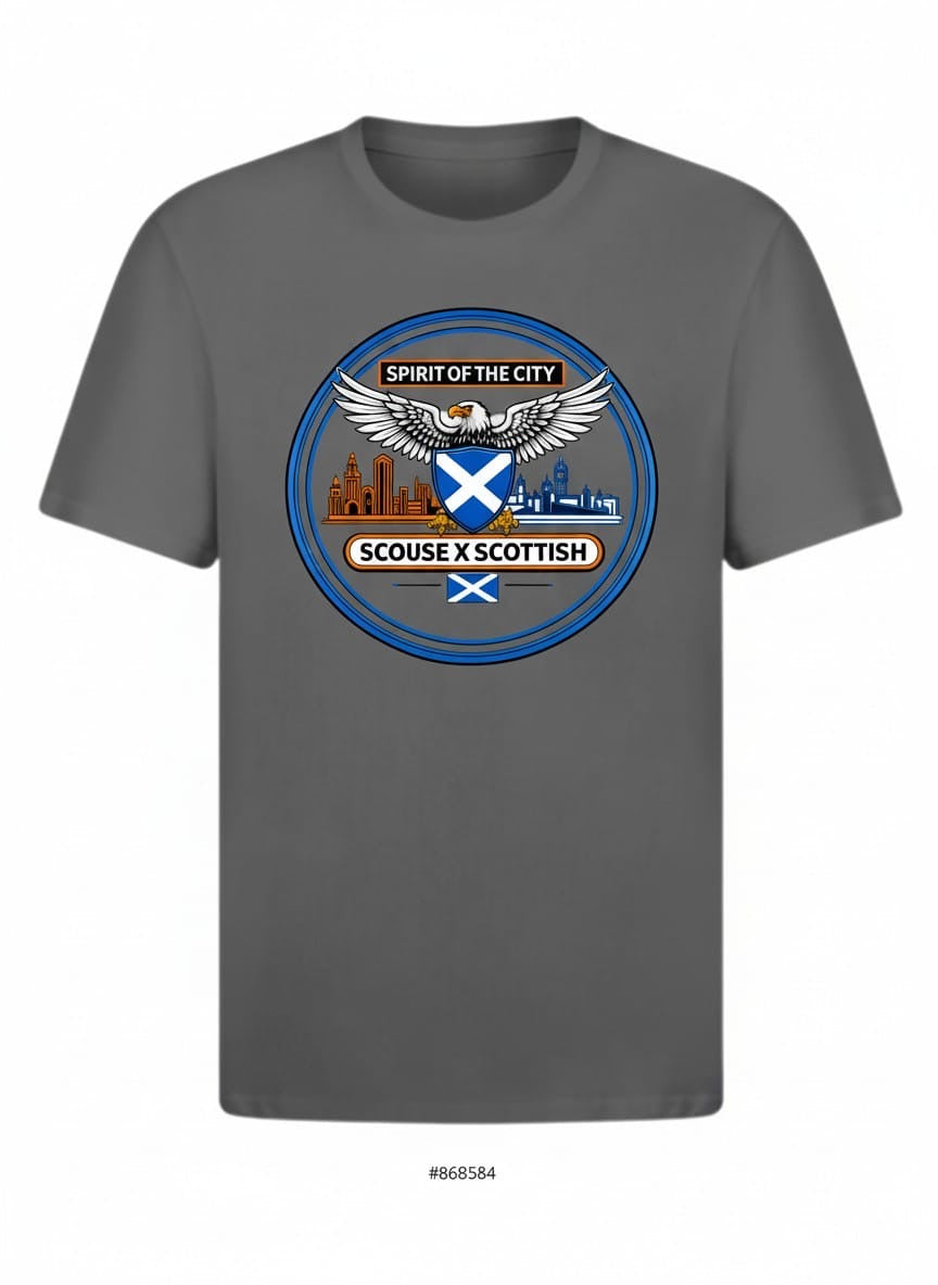 Spirit of the city x b-real Scouse x Scottish t shirt (kids)