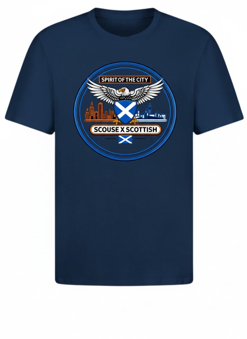 Spirit of the city x b-real Scouse x Scottish t shirt (kids)
