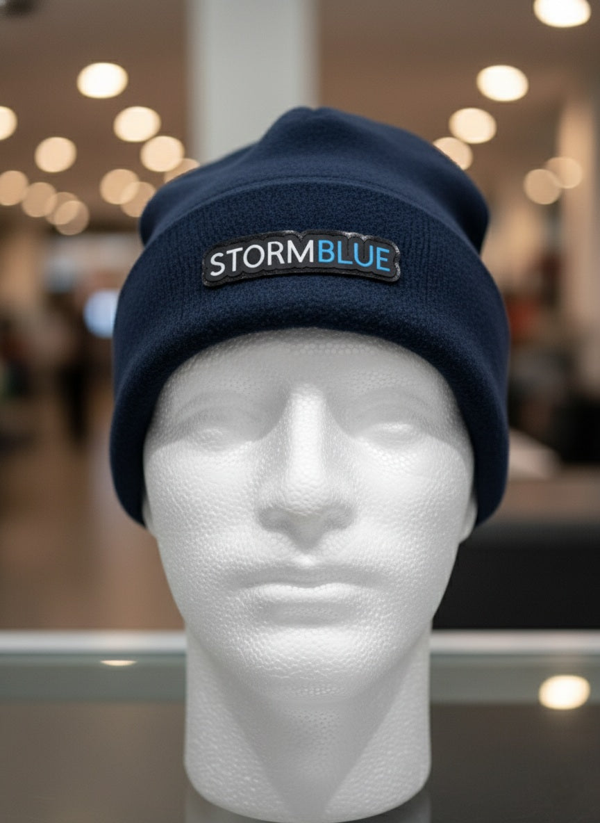 Spirit of the city storm blue microfleece beanie