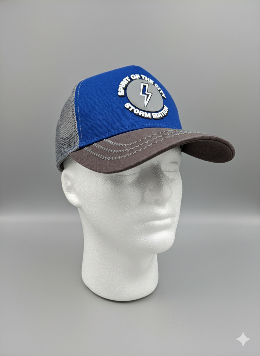 Spirit of the City- storm edition Trucker Hat (blue/grey)