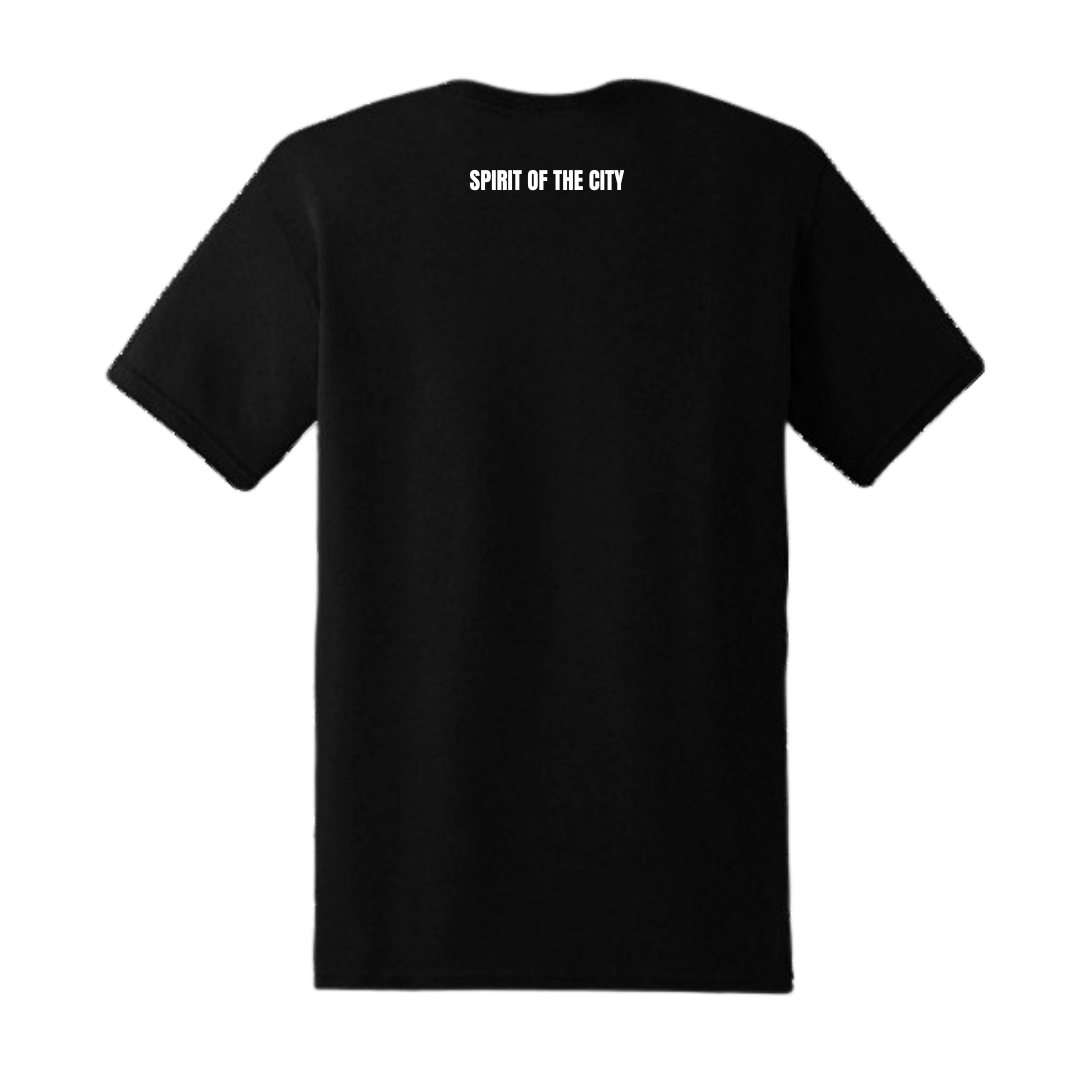 Spirit of the City- sunset skyline edition t shirt / black