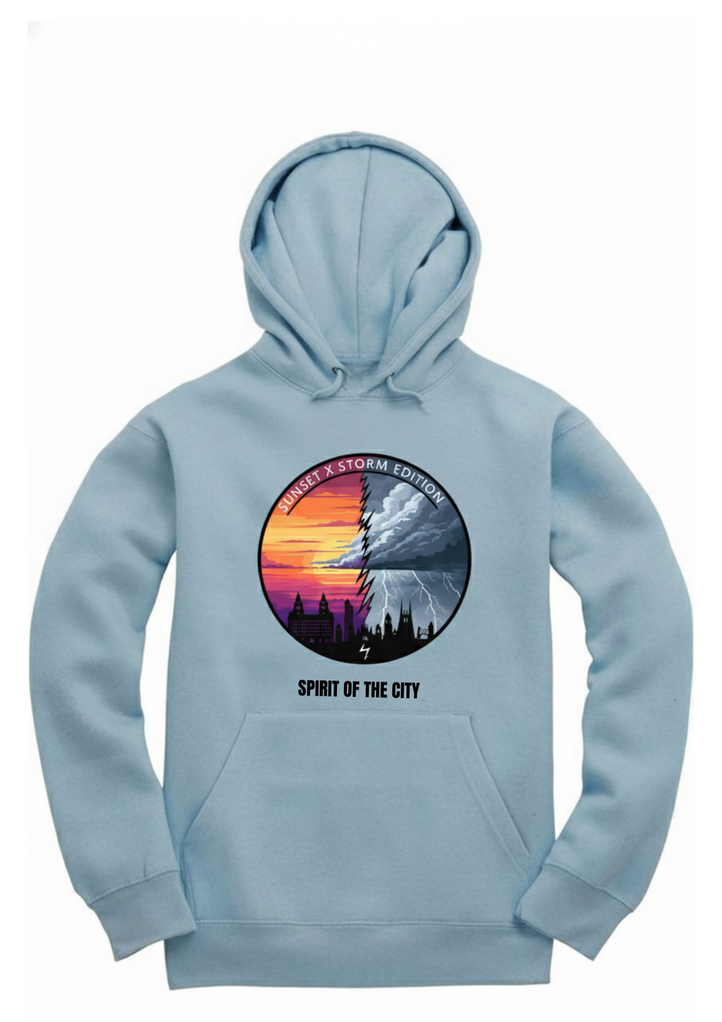 Spirit of the City- sunset X storm hoodie
