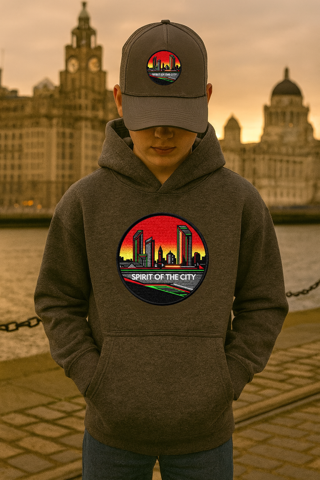 Spirit of the City - sunset skyline edition hoodie