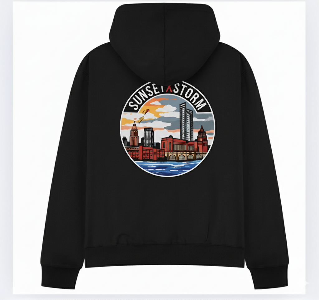 Spirit Of The City: Sunset x Storm hoodie black