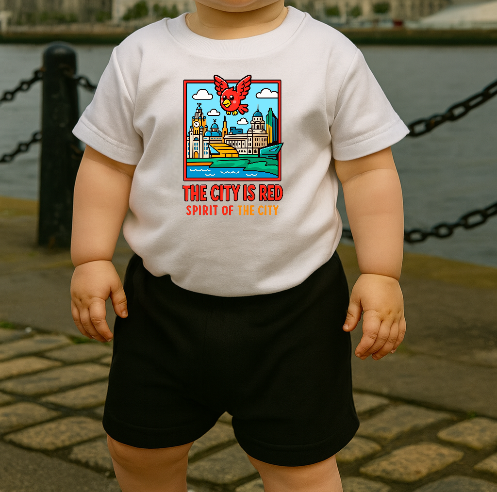 Spirit of the City - the City is red shorts and t shirt set