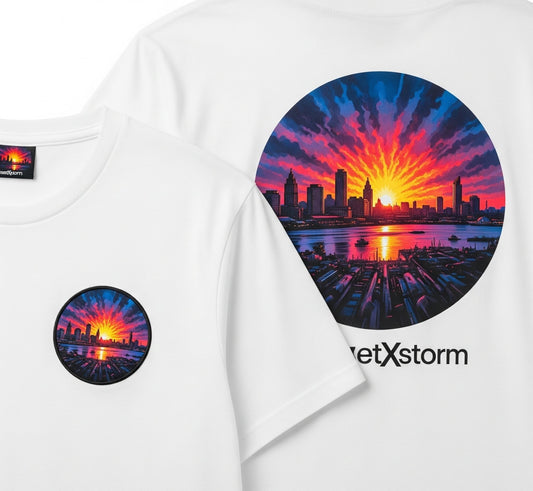 Spirit of the city - sunset X storm edition t shirt