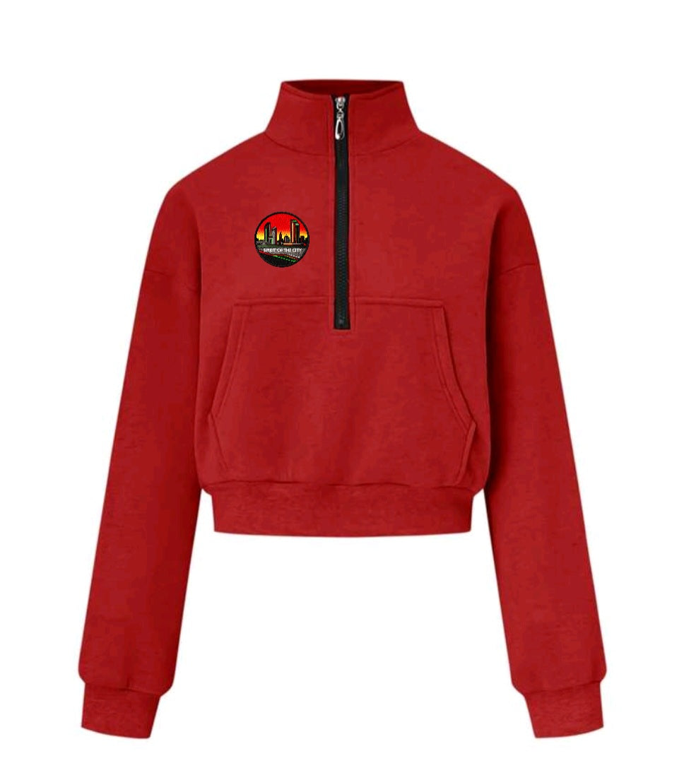 Spirit of the City- sunset skyline edition womans hoodie