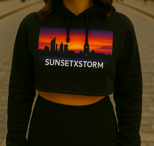 Spirit of the City  - sunset x Storm Edition womans cropped hoody