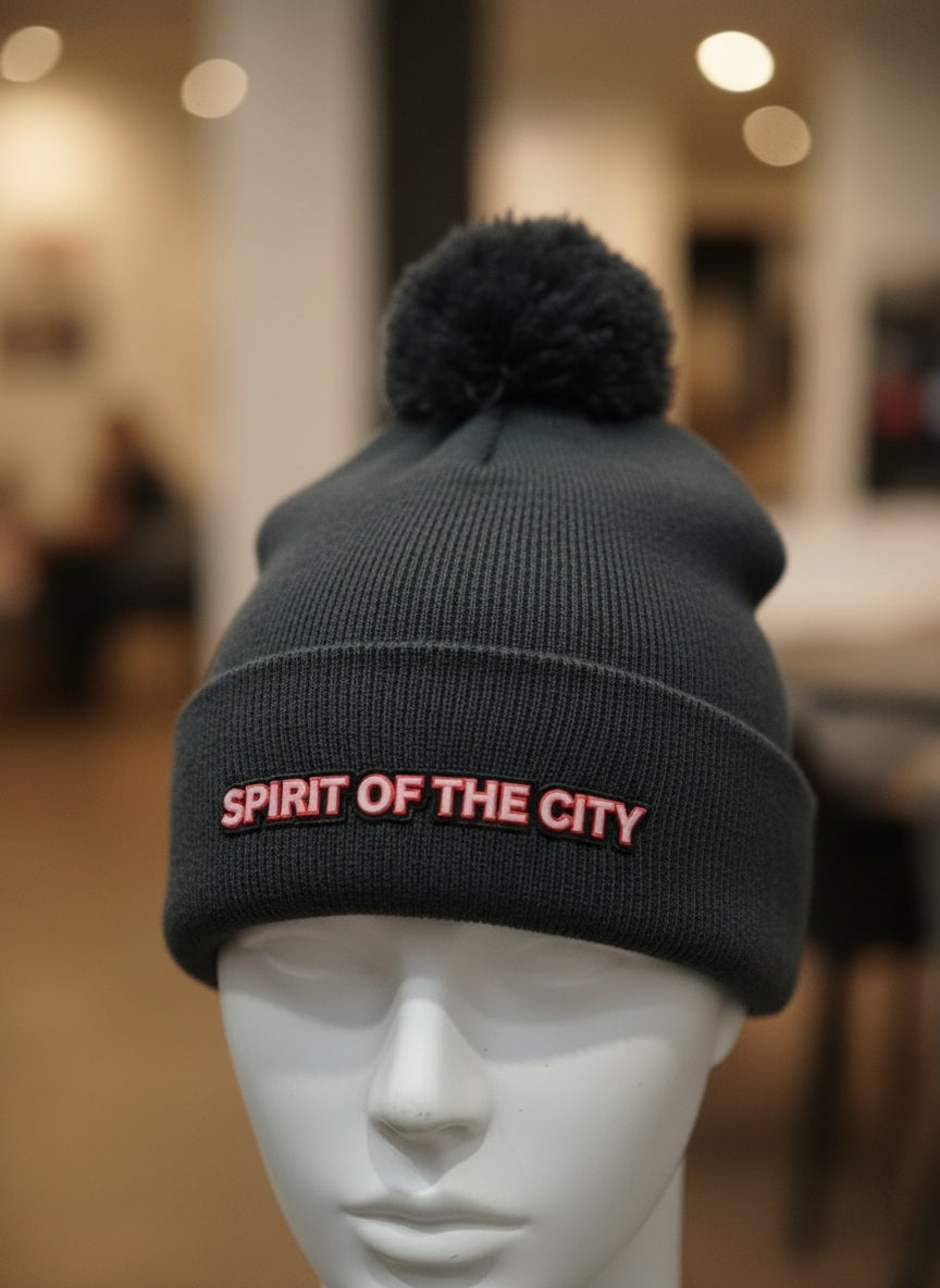 Spirit of the city winter bobble hat