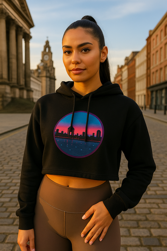 Spirit of the City - sunset X storm edition Cropped Hoodie