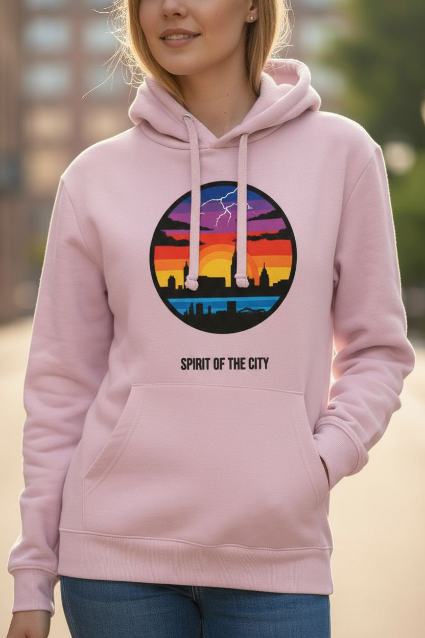 Spirit of the City- sunset X storm hoodie