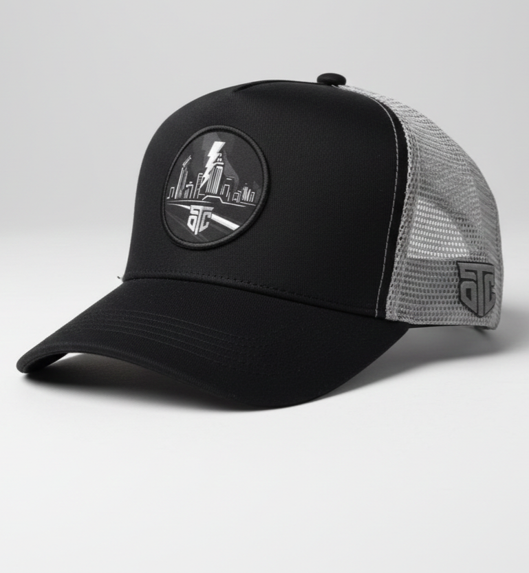 Storm Edition | Premium Mesh-Back Trucker (black/grey)
