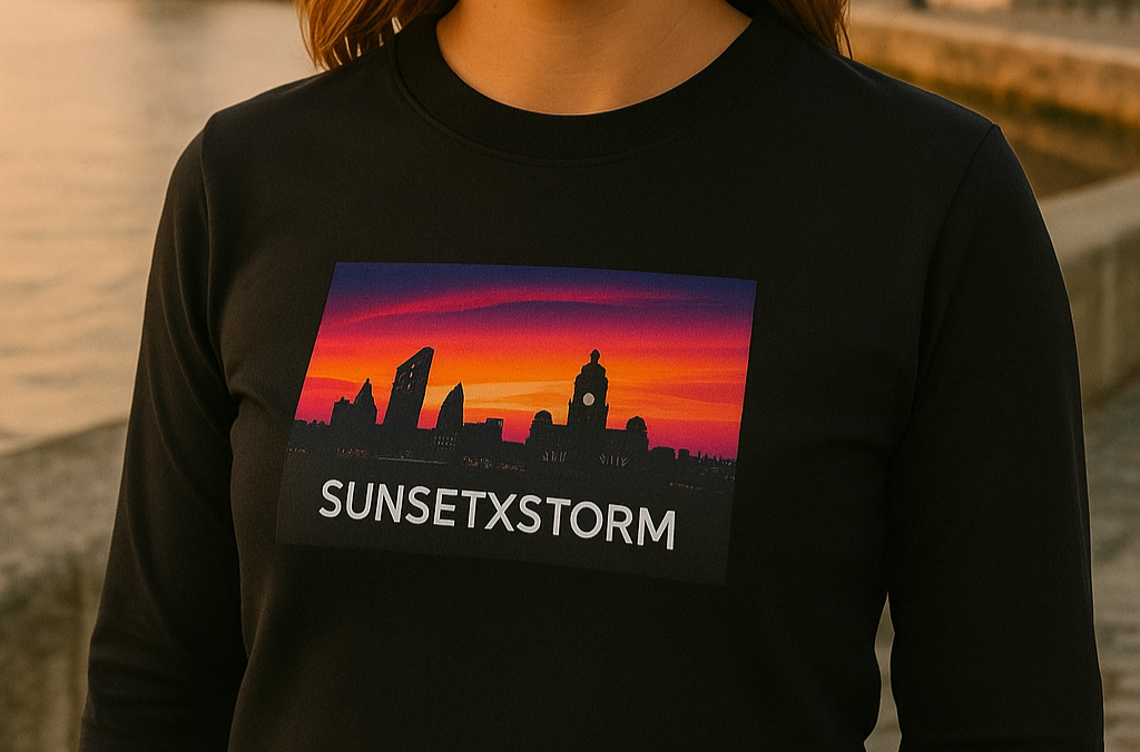 Spirit of the City - sunset X storm edition womans t shirt