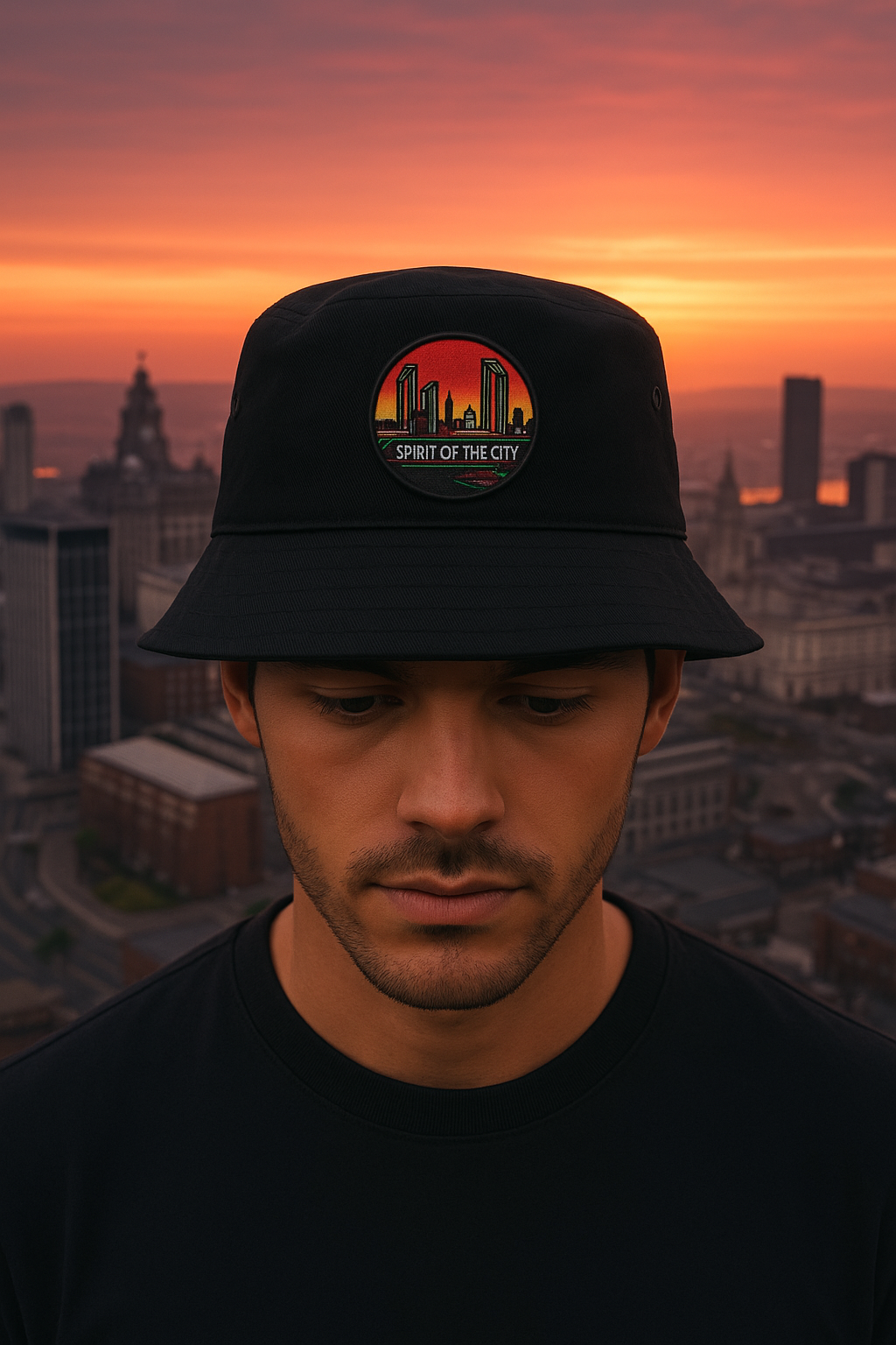 Spirit of the city - sunset skyline edition bucket hat