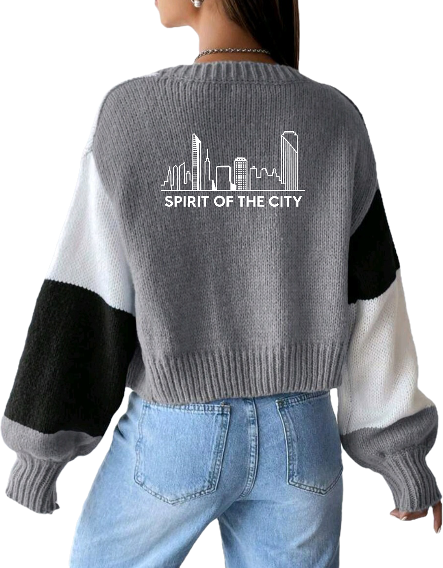 Spirit of the City- womans knit cardigan