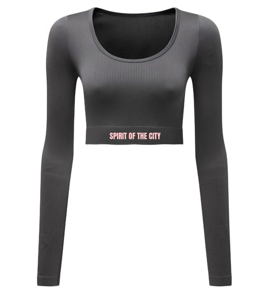 Spirit of the City- womans ribbed cropped top