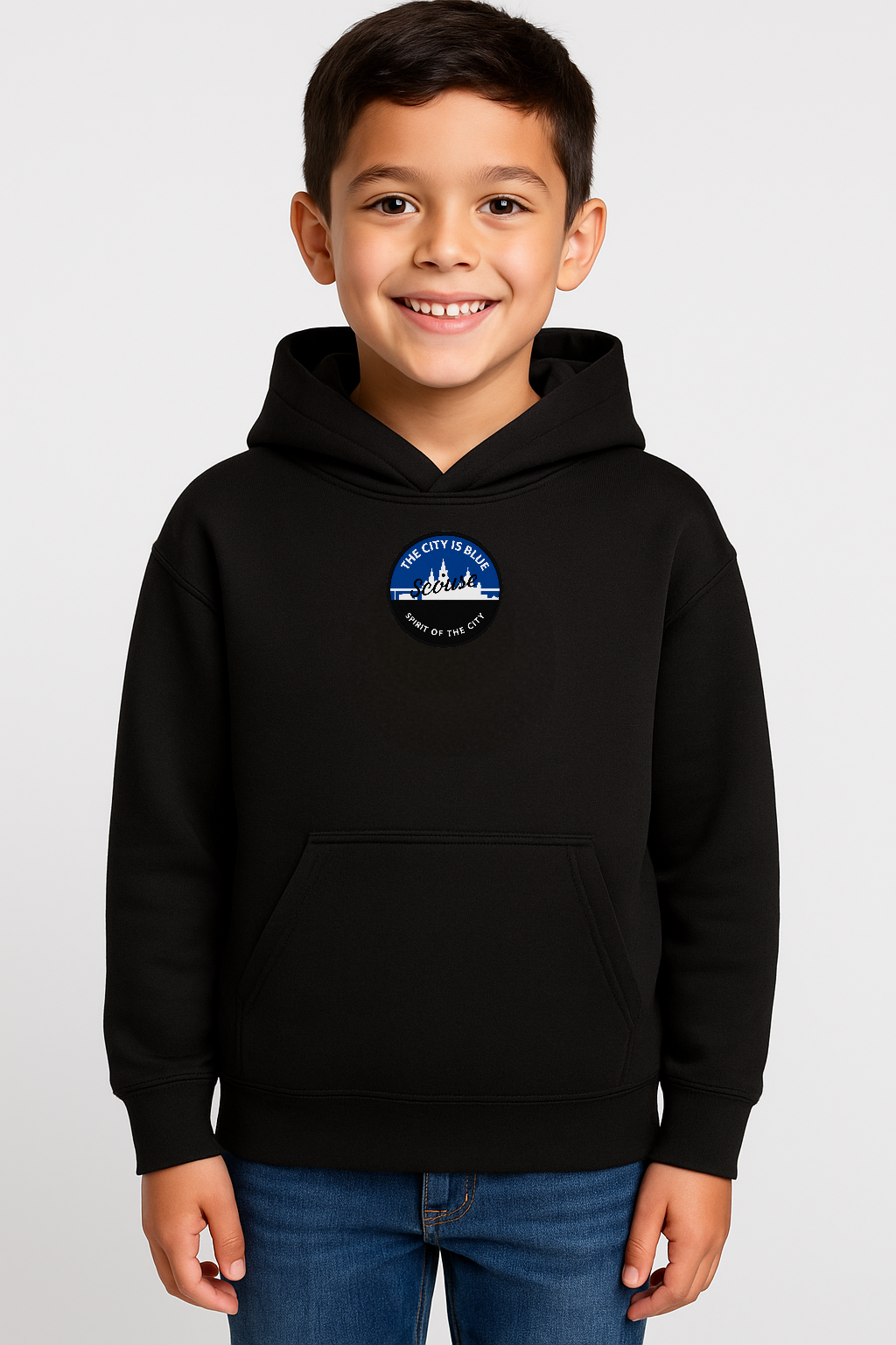 Spirit of the City- the city is blue kids hoodie