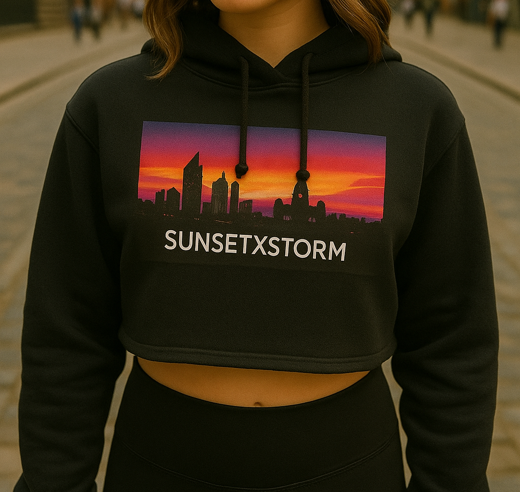 Sunset X Storm Edition – Kids Cropped Hoodie
