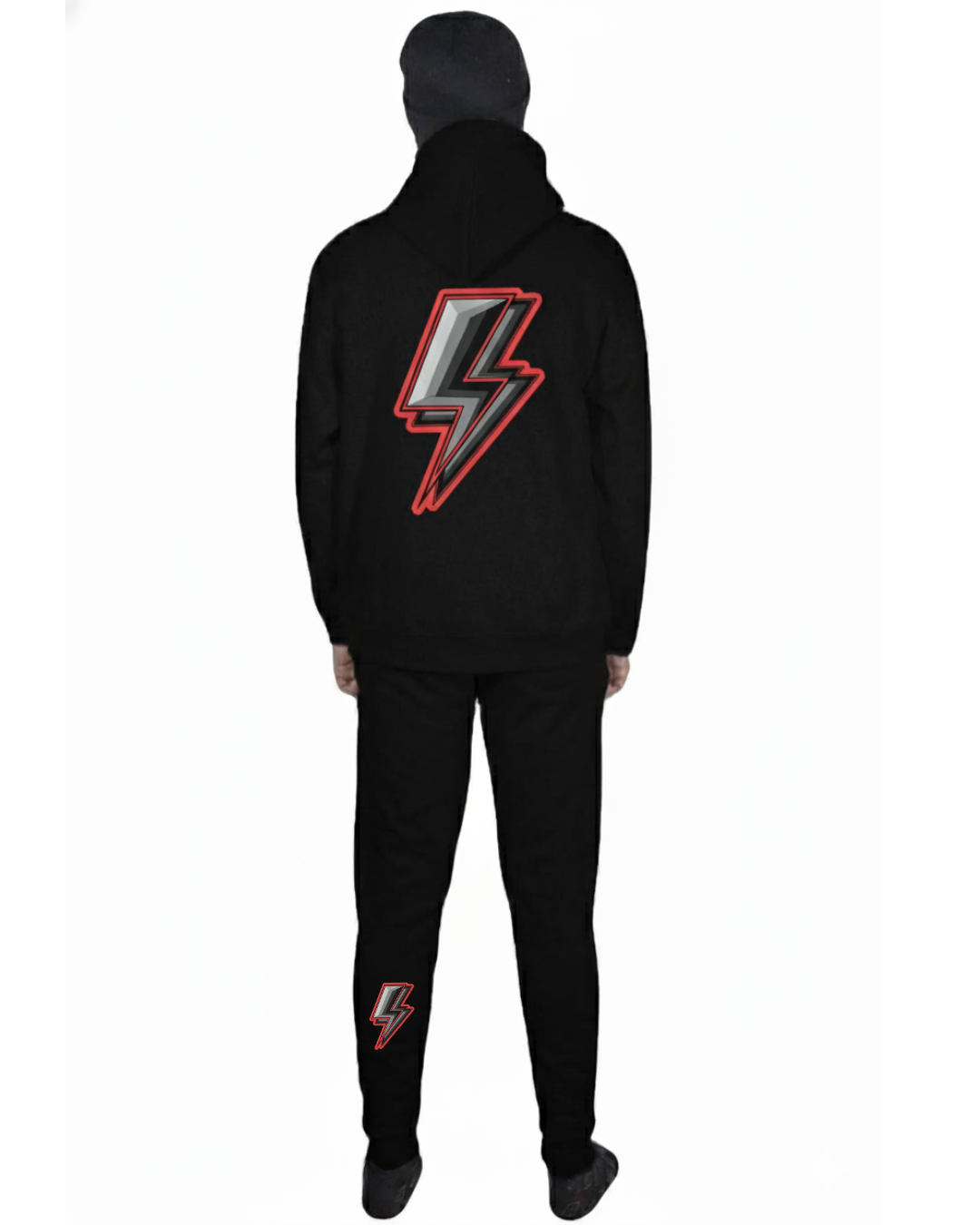 Spirit of the City- storm red mens full tracksuit black