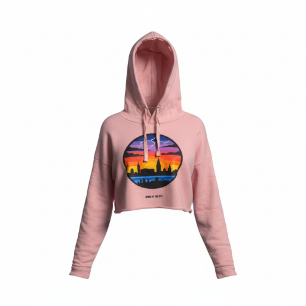 Sunset X Storm Edition – girls Cropped Hoodie (pink)
