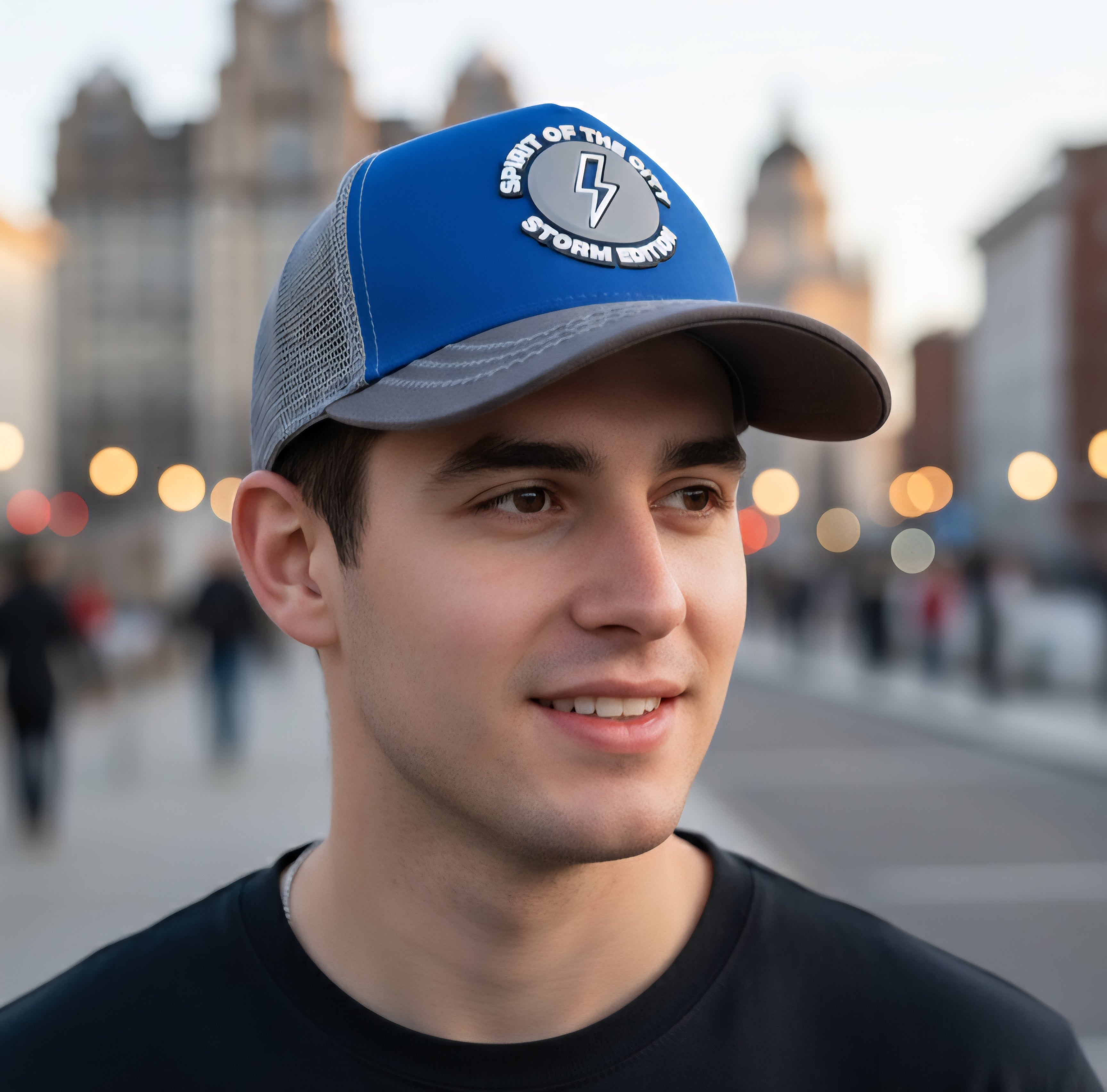 Spirit of the City- storm edition Trucker Hat (blue/grey)