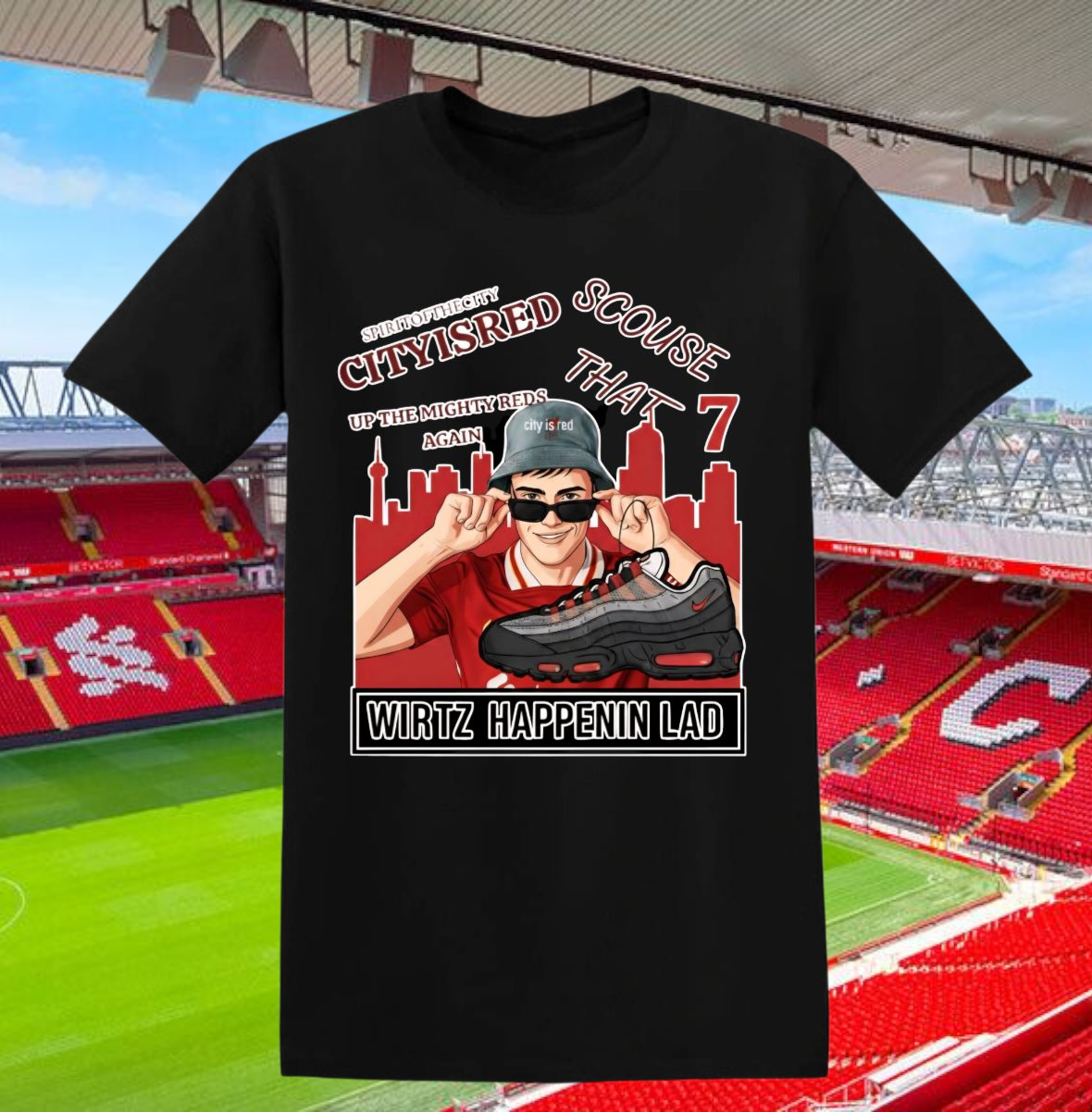 Spirit of the City- wirtz happenin lad t shirt/ black