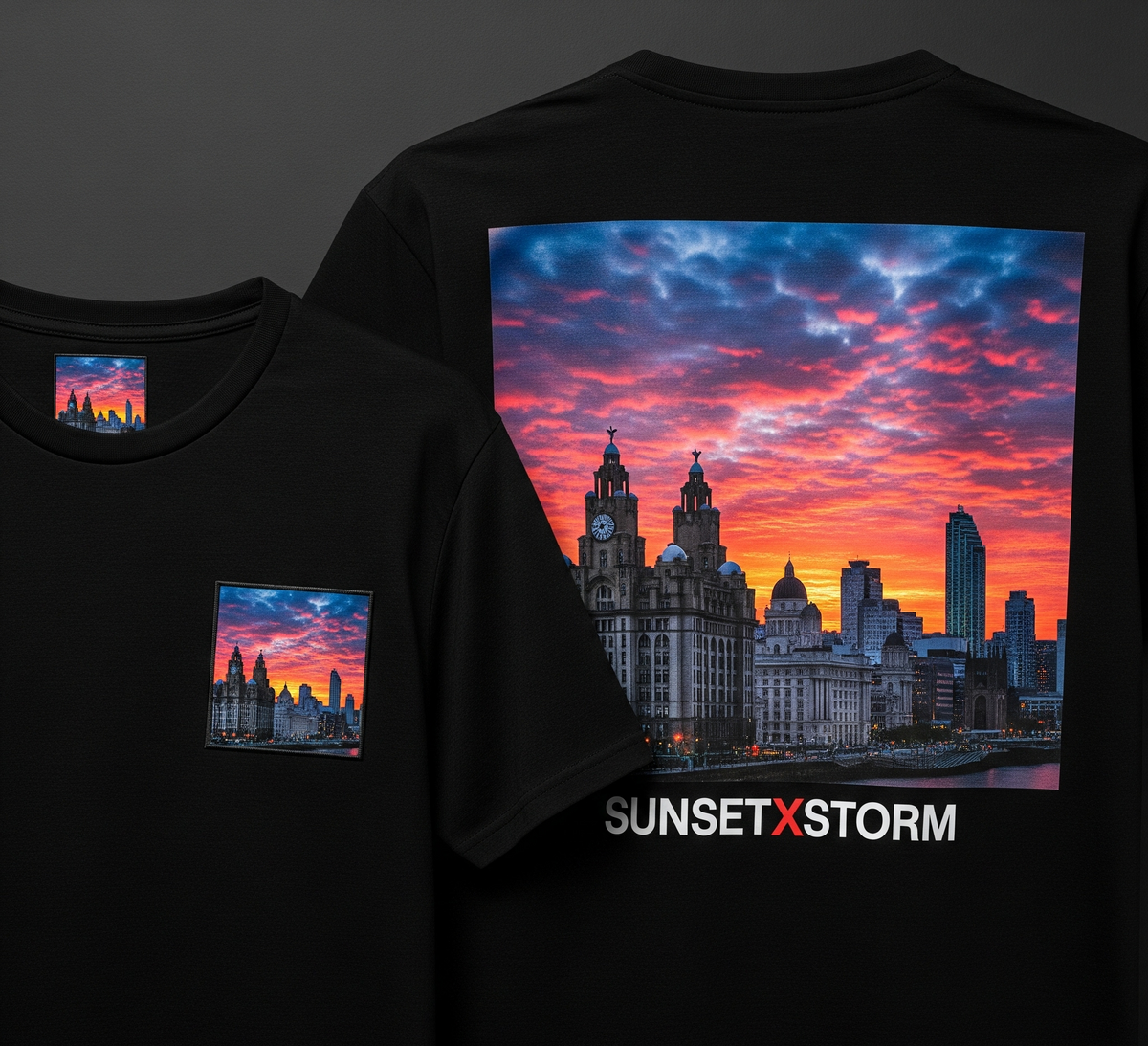 Spirit of the City - sunset X storm edition t shirt