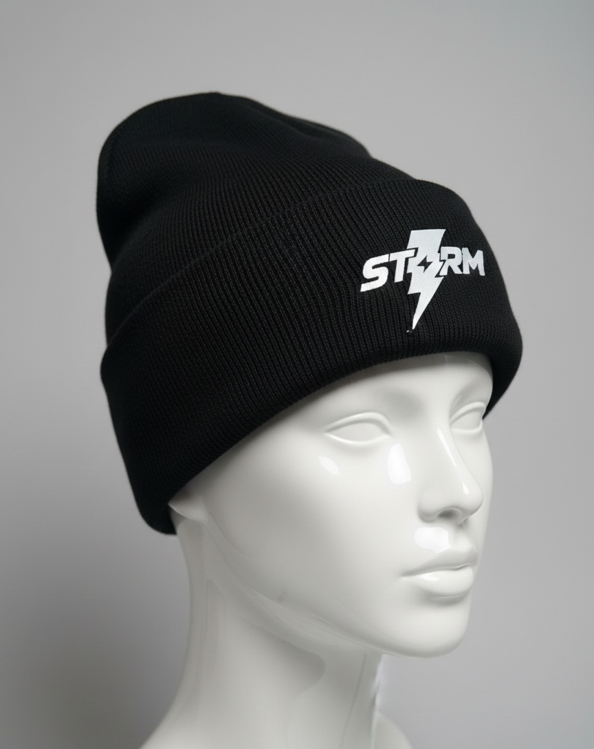 Spirit of the city - Black reflective storm beanie
