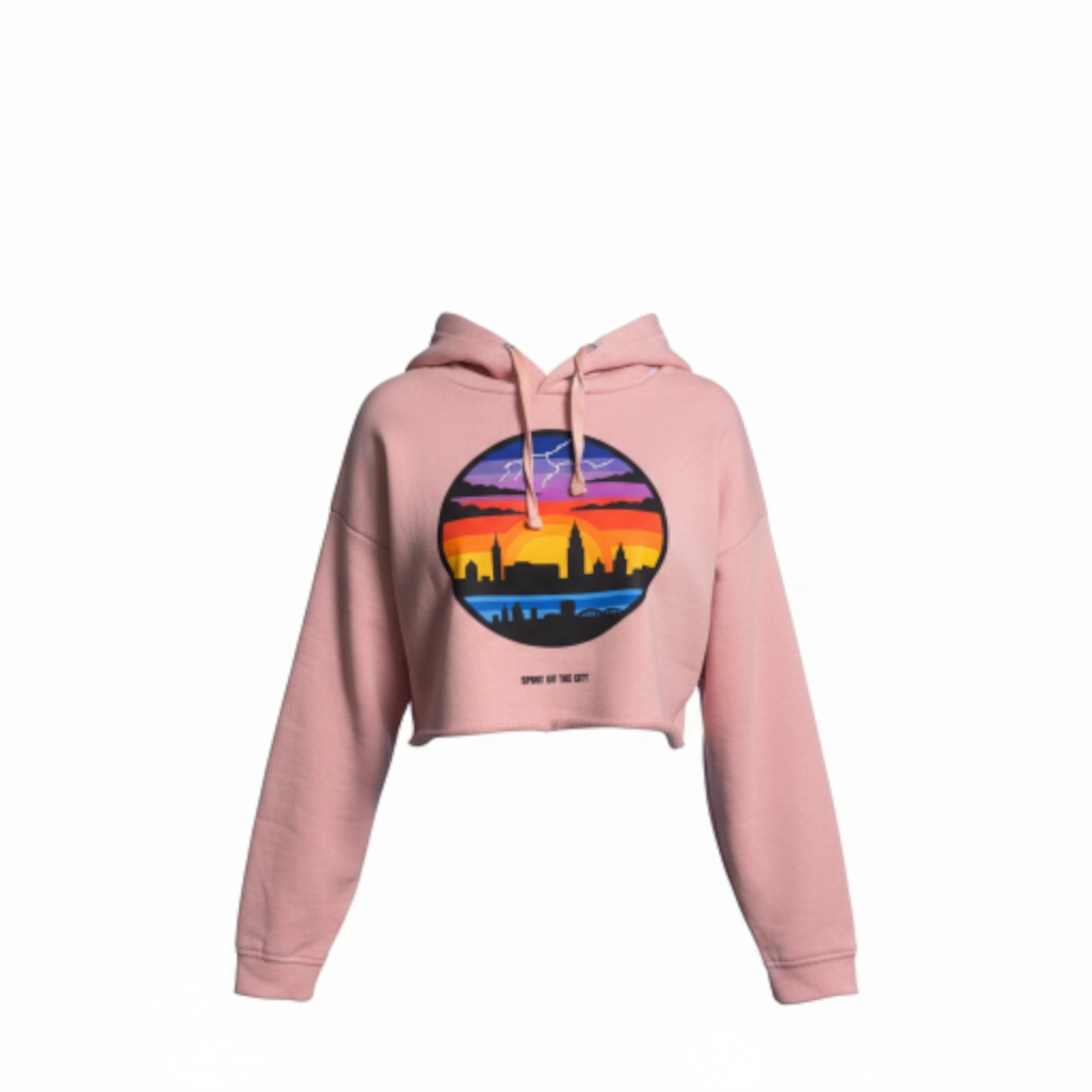 Sunset X Storm Edition – girls Cropped Hoodie (pink)