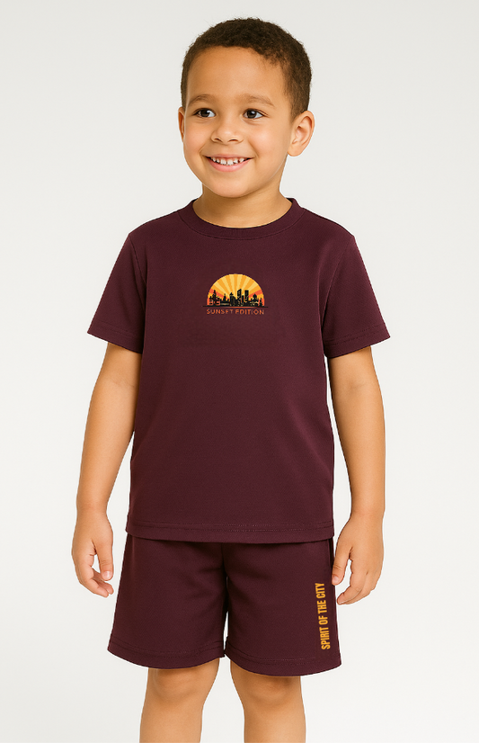 Spirit of the city - kids shorts and t shirt set