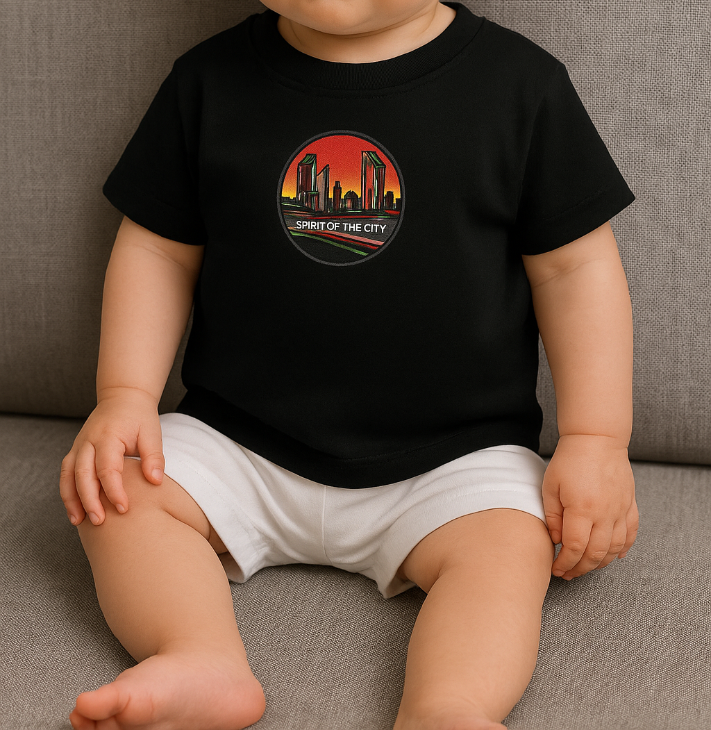 Spirit of the city - sunset skyline edition baby t shirt & shorts set