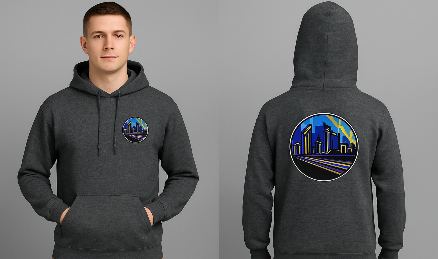Spirit of the city - storm edition mens hoodie