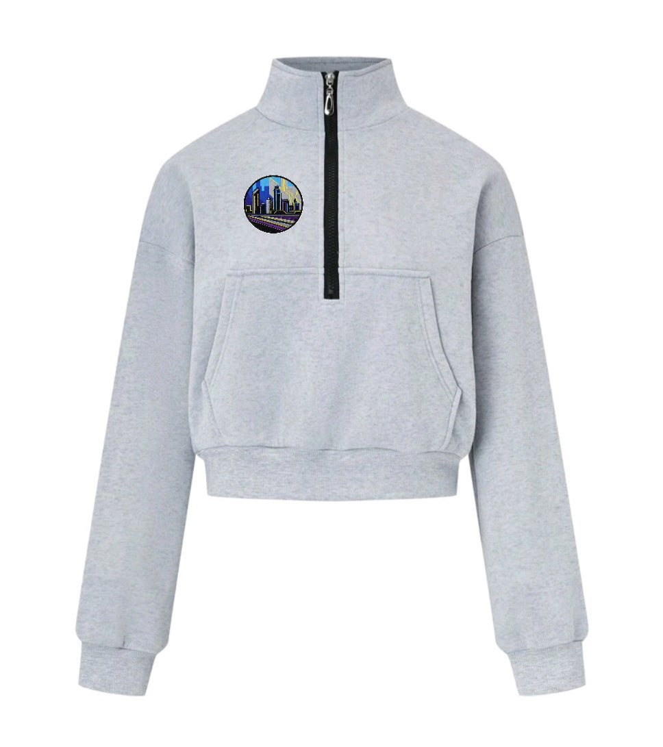 Spirit of the City- sunset skyline edition womans hoodie