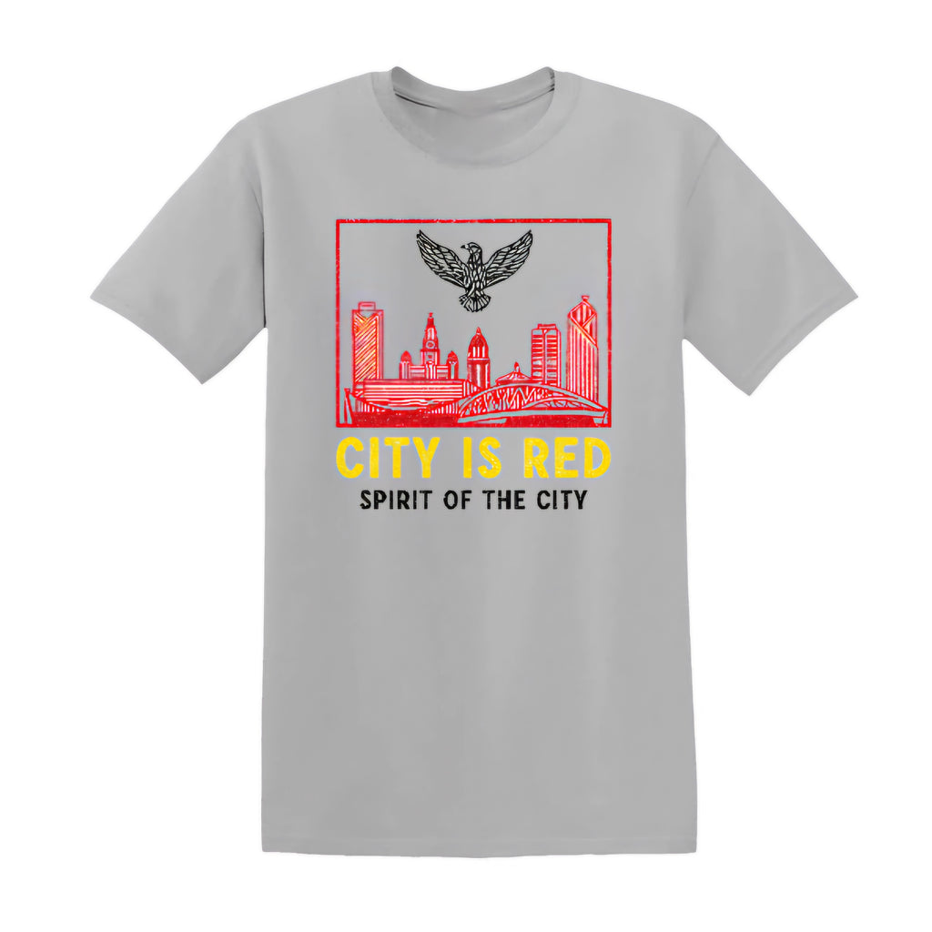 Spirit of the City- the city is red range t shirts