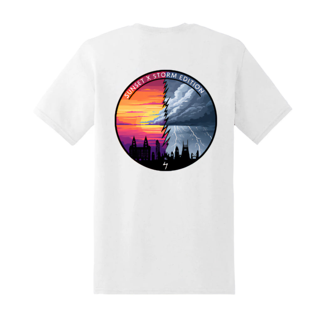 Spirit of the City - sunset X storm edition t shirt