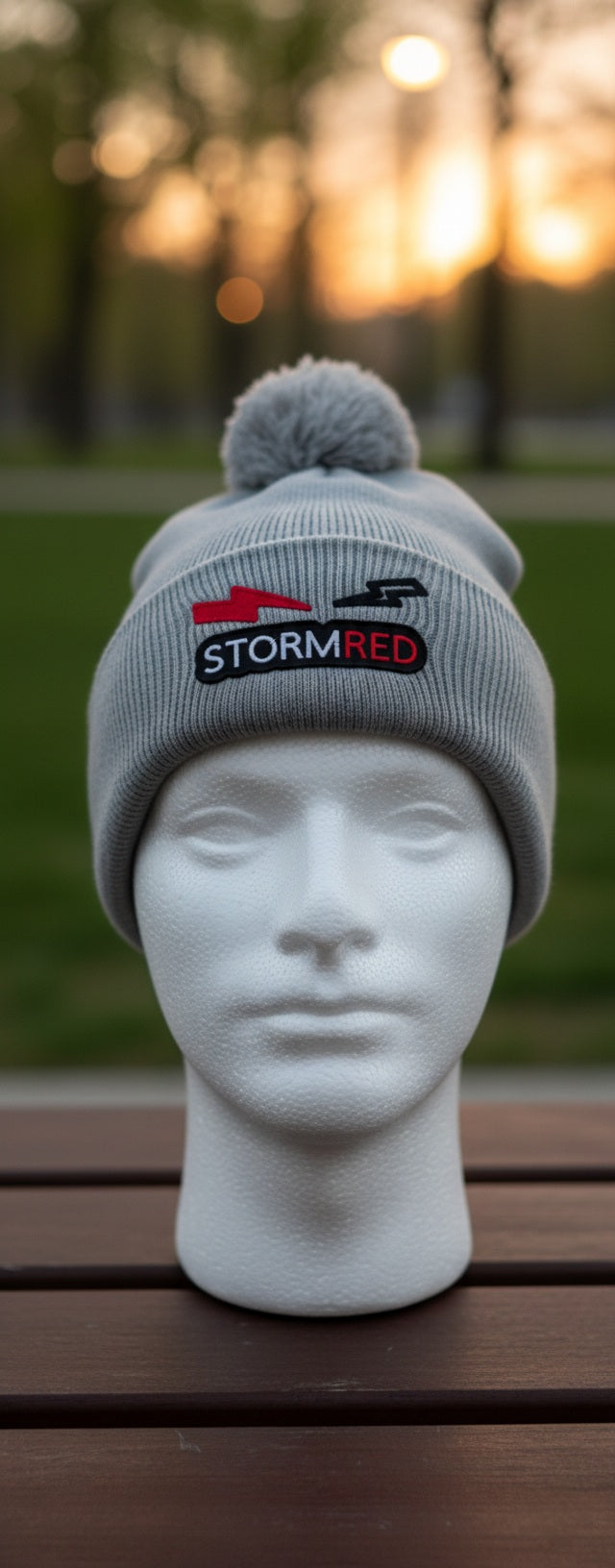 Spirit of the city storm red bobble hat