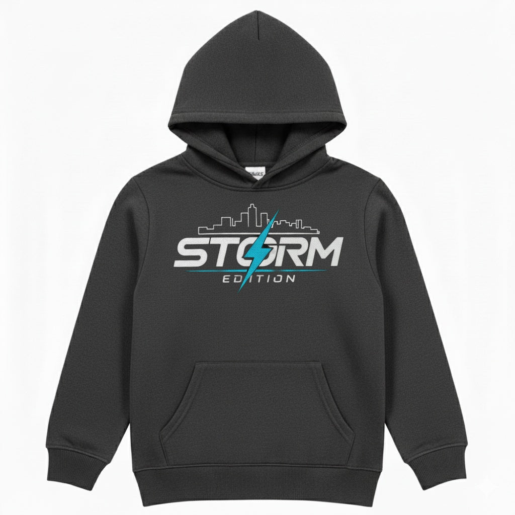 Spirit of the City- storm edition mens hoodie/ blue design