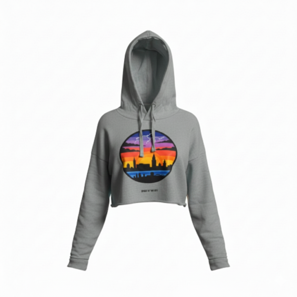 Sunset X Storm Edition – girls Cropped Hoodie (grey)