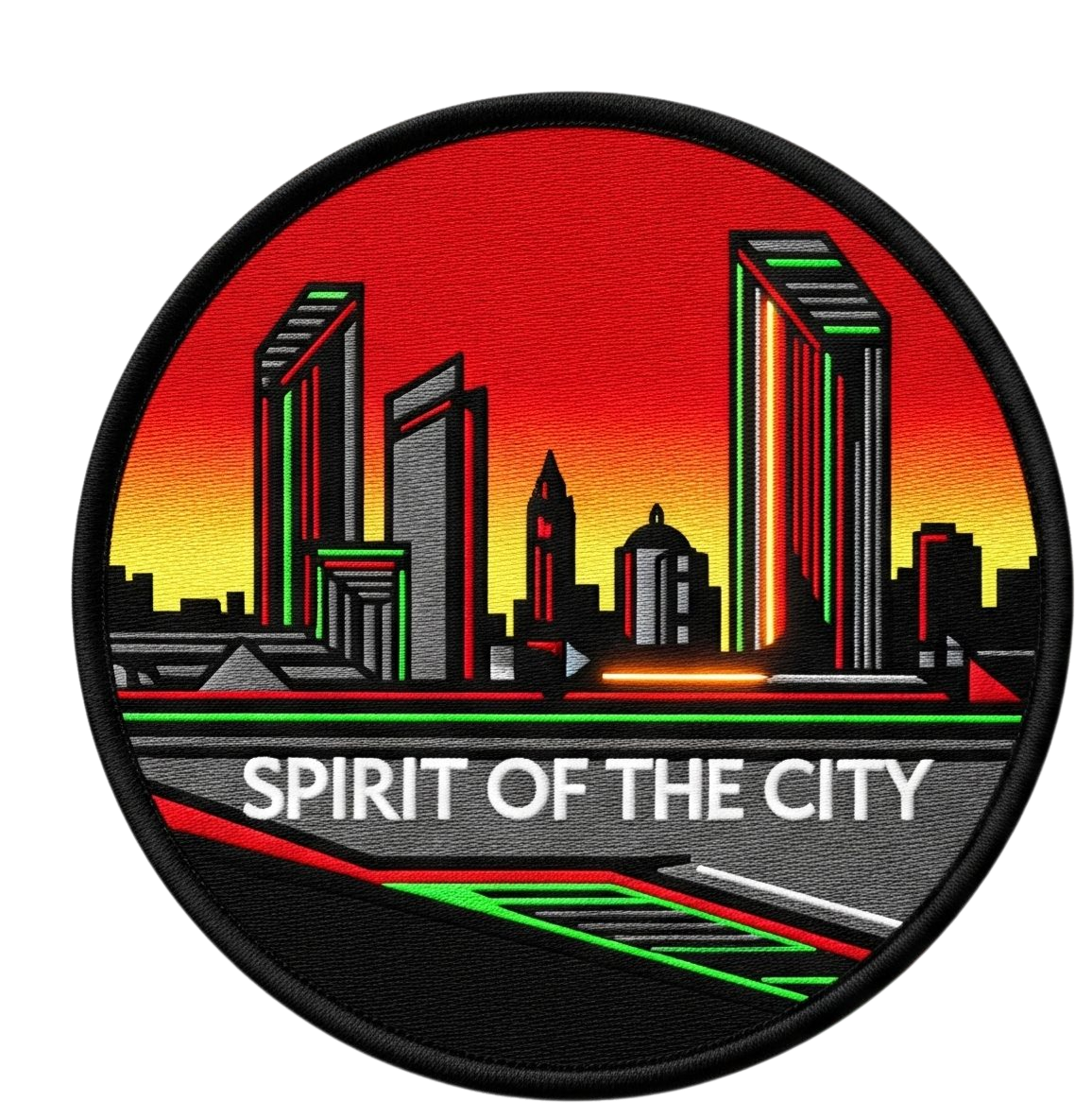 Spirit of the City- sunset skyline edition mens full tracksuit